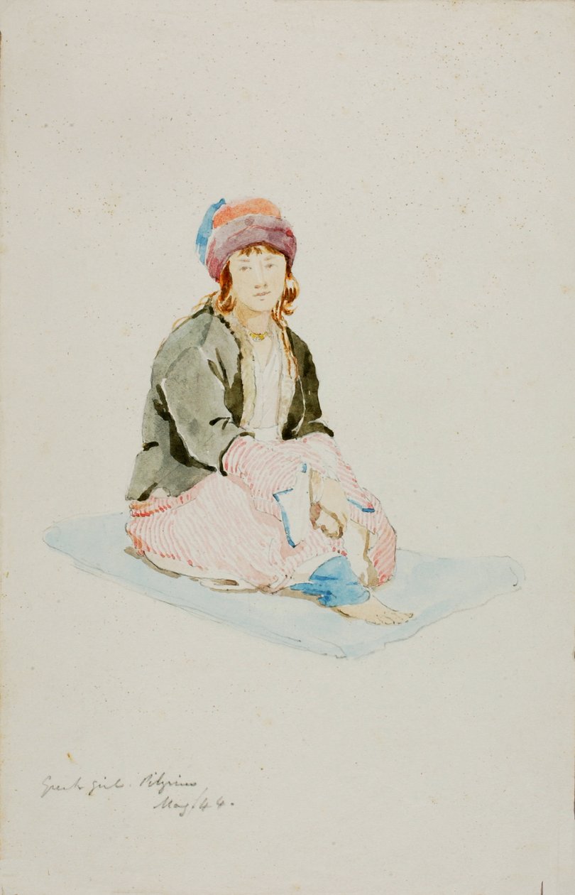 Grecka dziewczynka pielgrzym, 1844. autorstwa Miner Kilbourne Kellogg