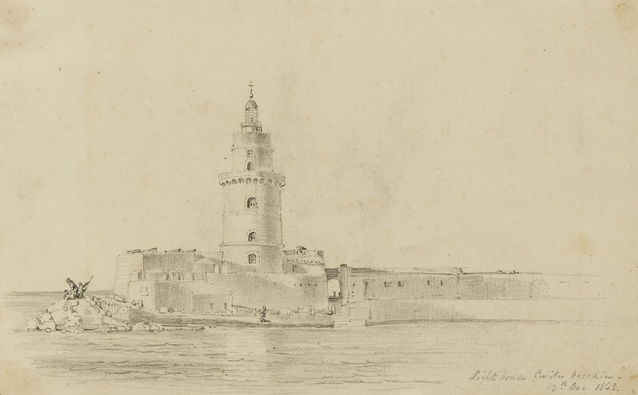 Latarnia morska, Civitavecchia autorstwa Miner Kilbourne Kellogg