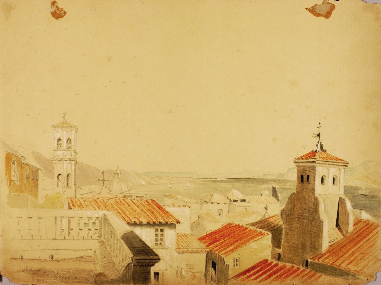Piazza San Gregorio autorstwa Miner Kilbourne Kellogg