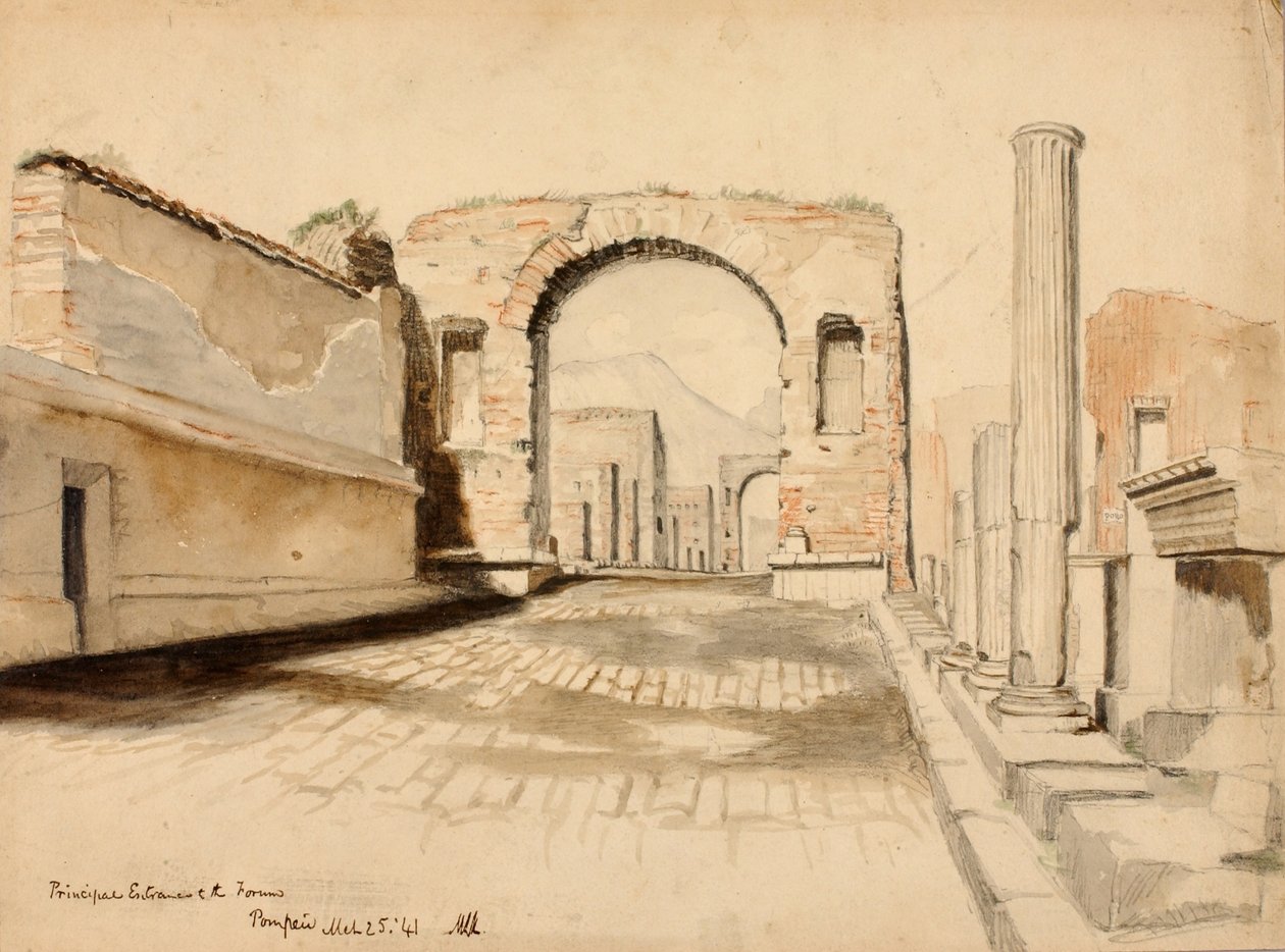 Główne wejście do Forum, Pompeje autorstwa Miner Kilbourne Kellogg