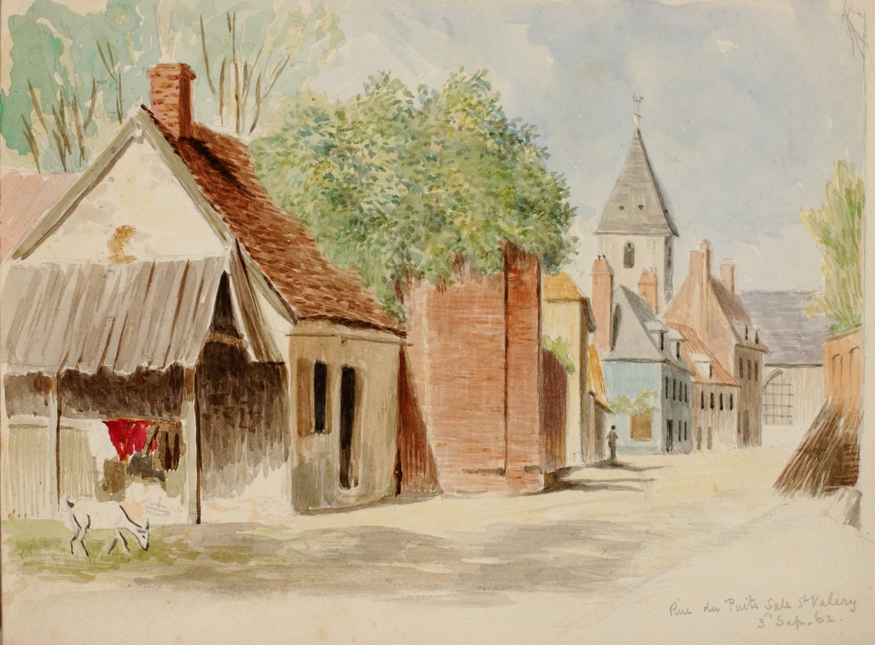 Rue du Puits Sale, St. Valery, 1862. autorstwa Miner Kilbourne Kellogg