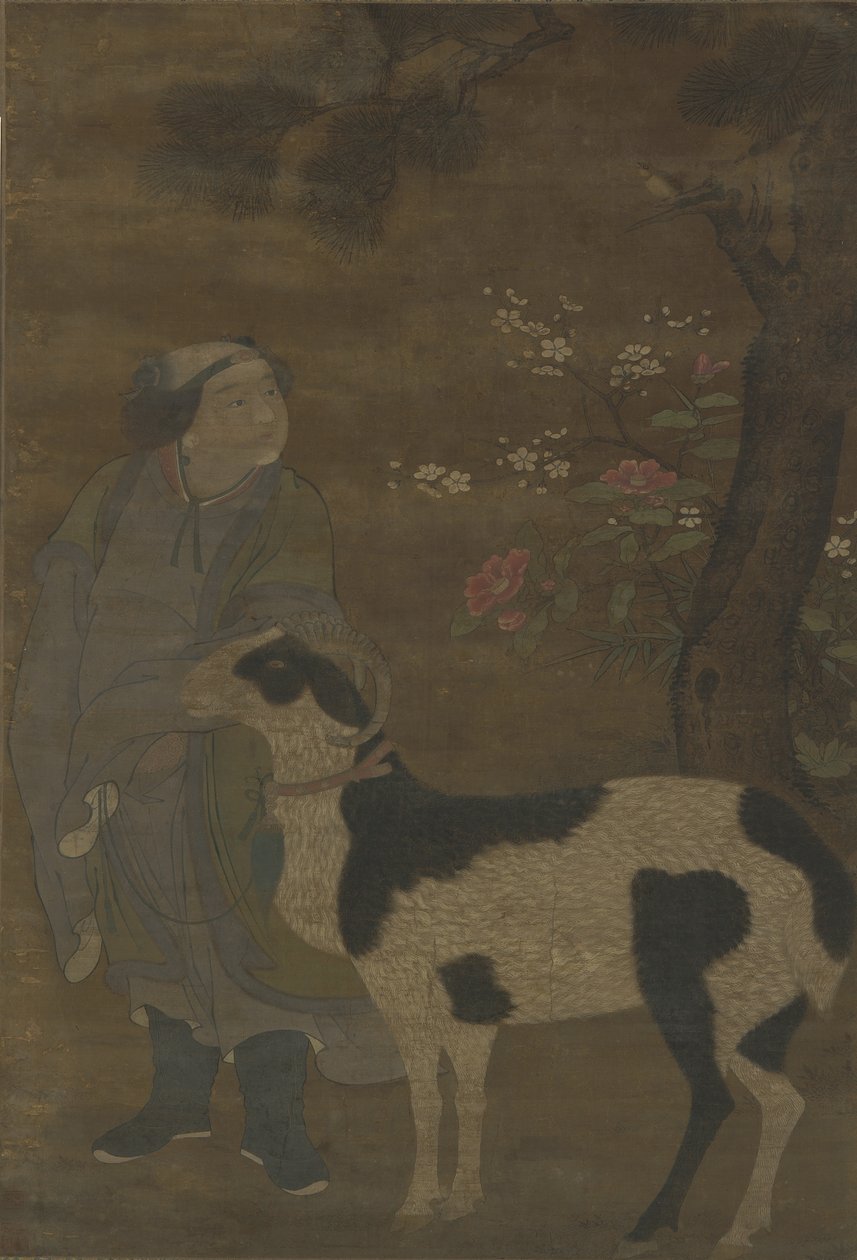 Szlachetny chłopiec i jego koza autorstwa Ming Dynasty Chinese School