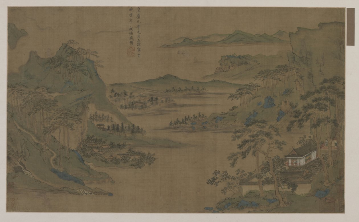 Szeroki widok na góry i wodę autorstwa Ming Dynasty Chinese School