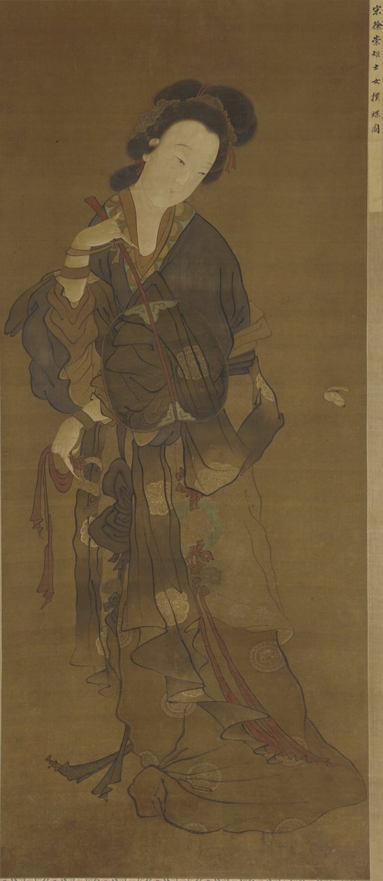 Kobieta i motyl, XVI-XVII w. autorstwa Ming Dynasty Chinese School