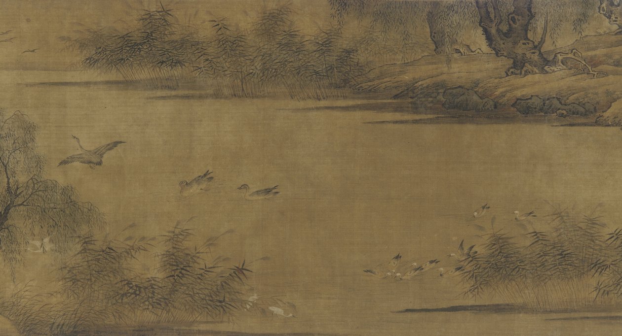 Ptaki na jesiennym stawie autorstwa Ming Dynasty Chinese School