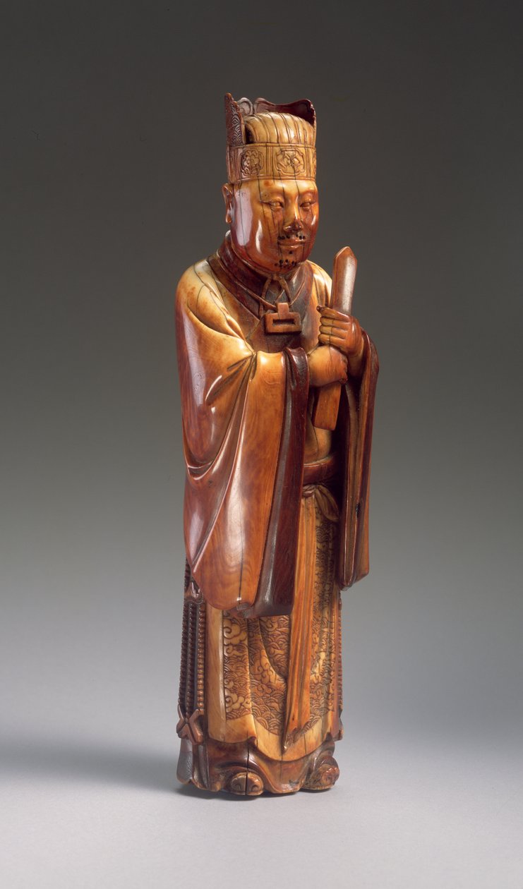 Figura urzędnika (rzeźbiona kość słoniowa) (patrz także 272119) autorstwa Ming Dynasty Chinese School