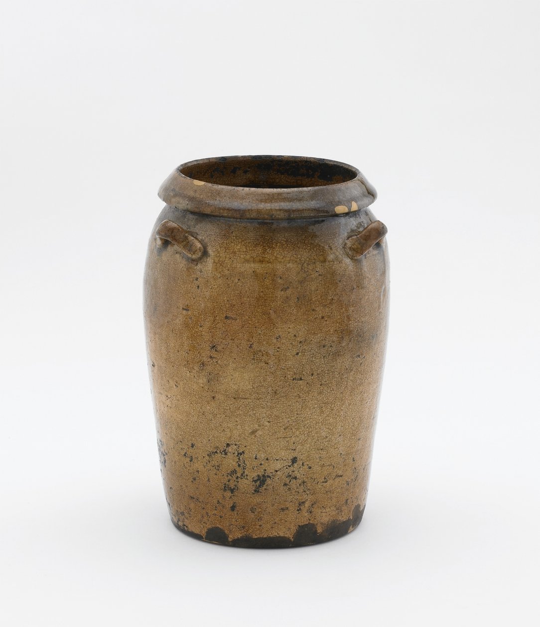 Słoik z trzema uszami (kamionka z glazurą jesionową) autorstwa Ming Dynasty Chinese School