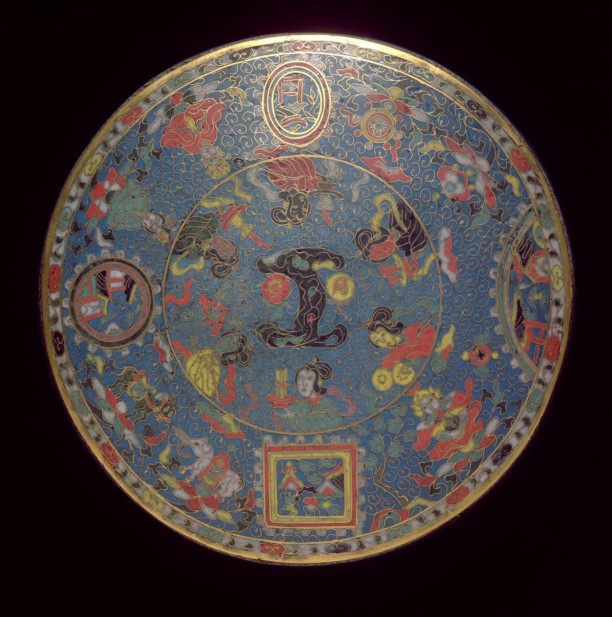 Mandala (emalia cloisonne) (patrz również 272151) autorstwa Ming Dynasty Chinese School