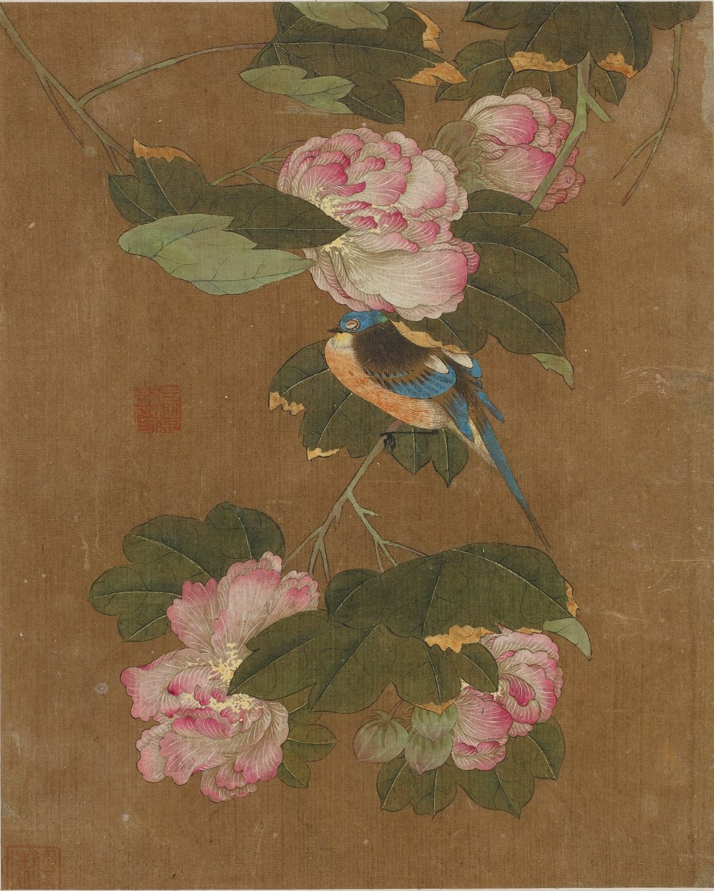 Dziesięć zdjęć ptaków i kwiatów (kolor na jedwabiu) autorstwa Ming Dynasty Chinese School