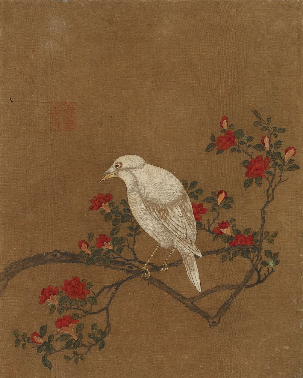 Dziesięć zdjęć ptaków i kwiatów (kolor na jedwabiu) autorstwa Ming Dynasty Chinese School