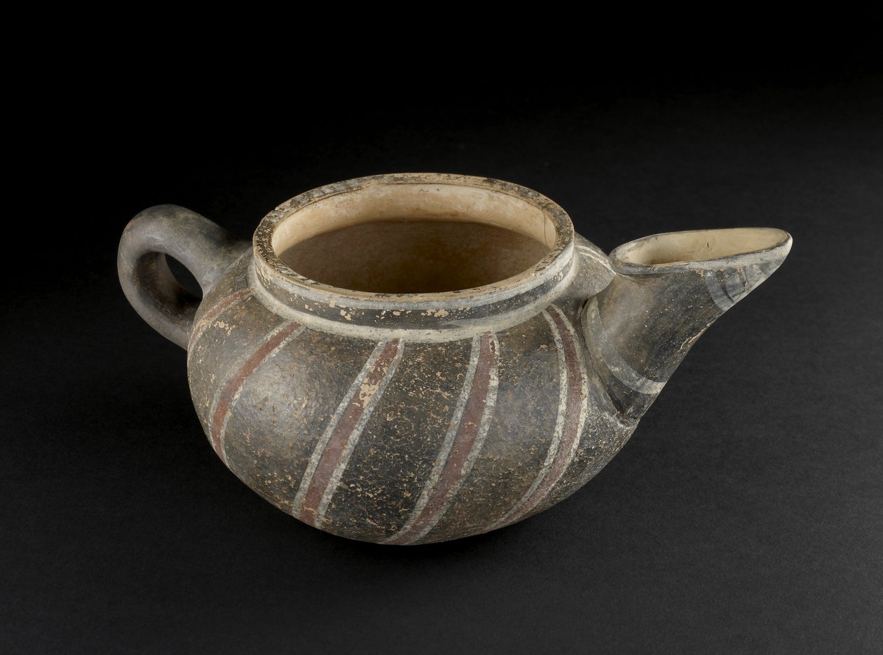 Wazon z dziobkiem, Knossos, Kreta, ok. 1500 pne (ceramika malowana) autorstwa Minoan
