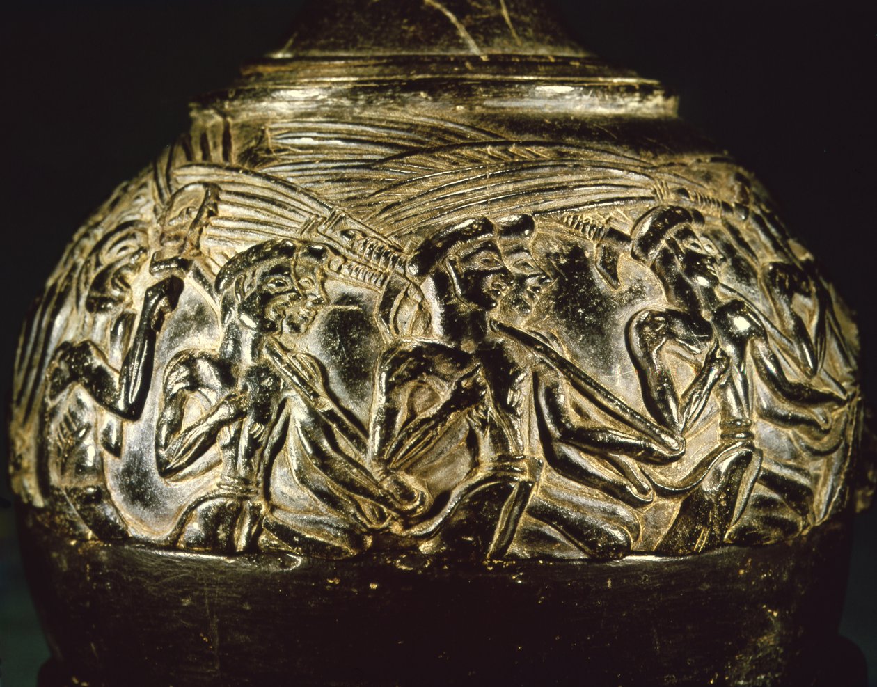 Wazon żniwiarza, z Hagia Triada, ok. 1550-1500 pne (steatyt) autorstwa Minoan