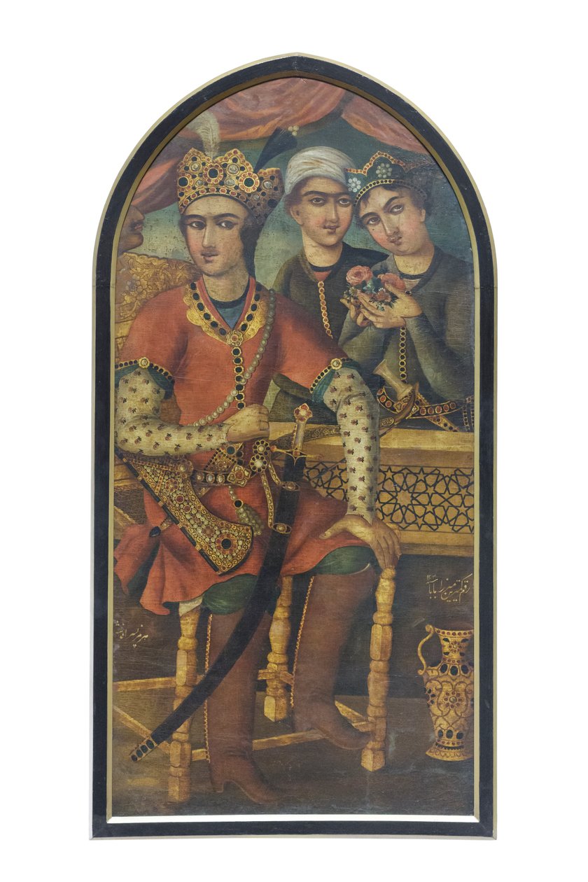 Hormizd IV z Sasan (olej na płótnie) autorstwa Mirza Baba