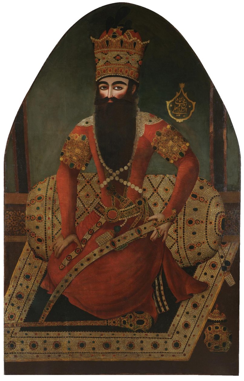 Portret F. Fath Ali Shah 1797-1834 autorstwa Mirza Baba