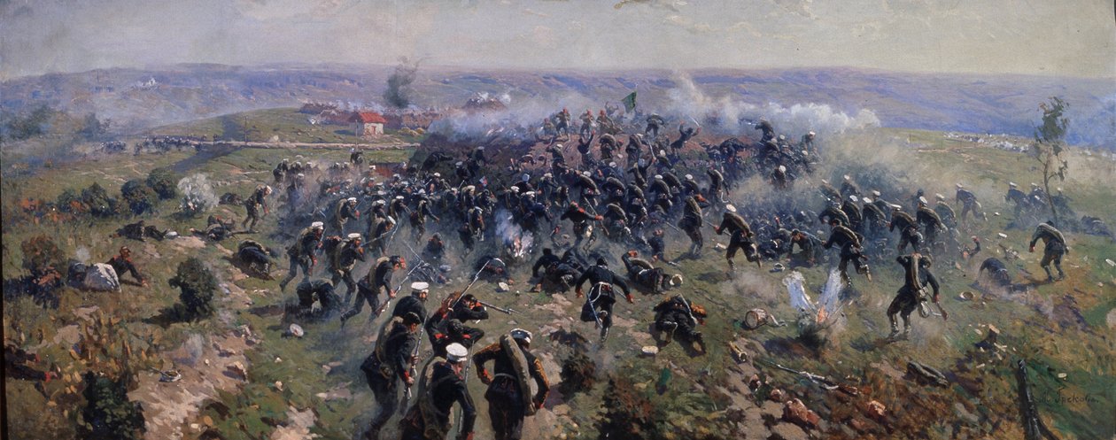 Bitwa pod Górnym Dubnikiem 24 października 1877, 1914 autorstwa Mitrofan Borisovich Grekov