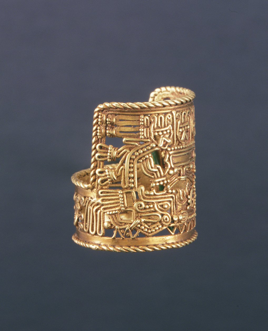Pierścionek w stylu Puebla, ze stanu Oaxaca, Meksyk, 1250-1521 (złoto) autorstwa Mixtec