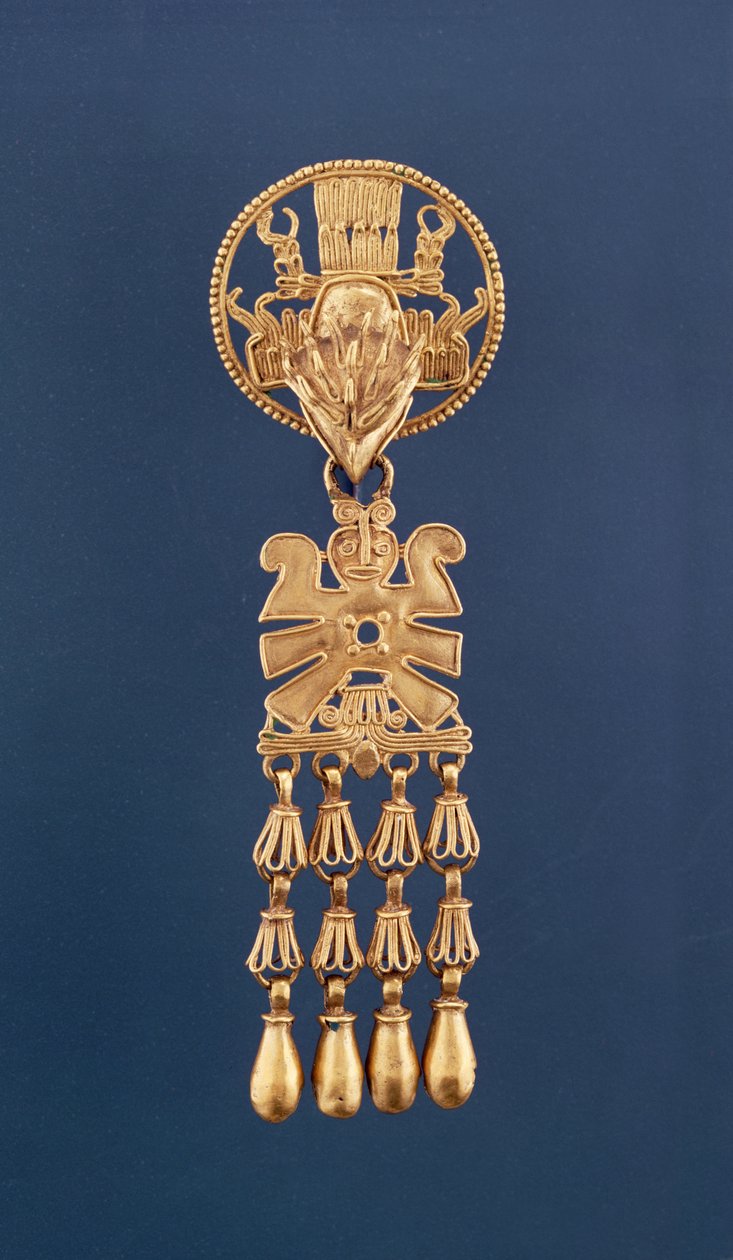 Figura stylizowana (złota) autorstwa Mixtec
