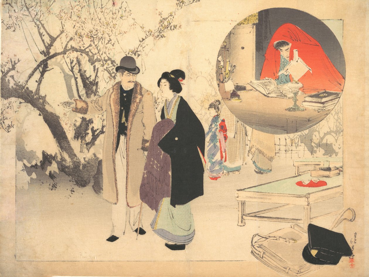 Tedemon po LD Golden Yasha, co? 1903. autorstwa Mizuno Toshikata