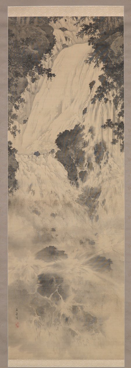 Wodospad autorstwa Mochizuki Gyokusen