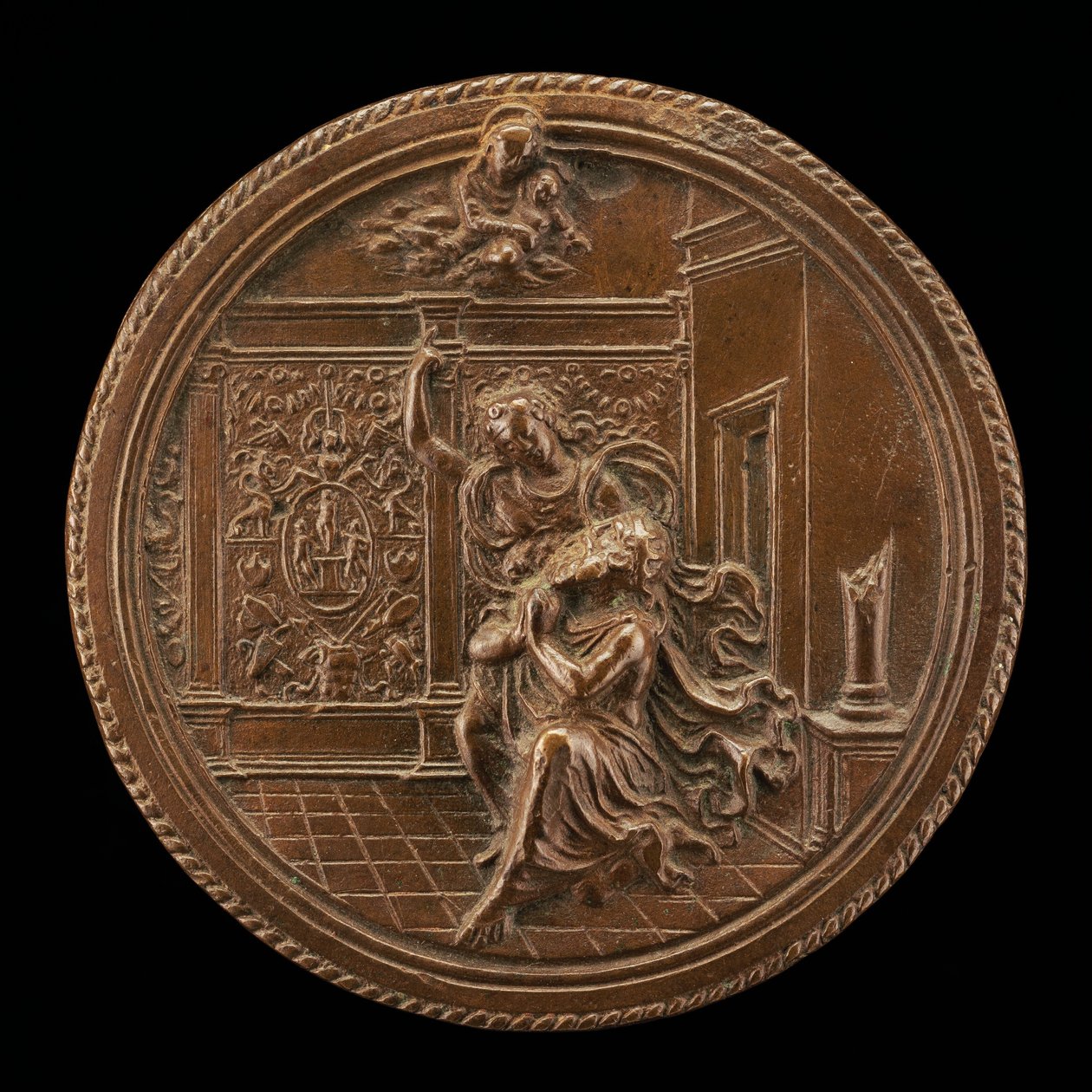 Augustus i Sybilla Tyburtyńska, koniec XV - początek XVI wieku. autorstwa Moderno