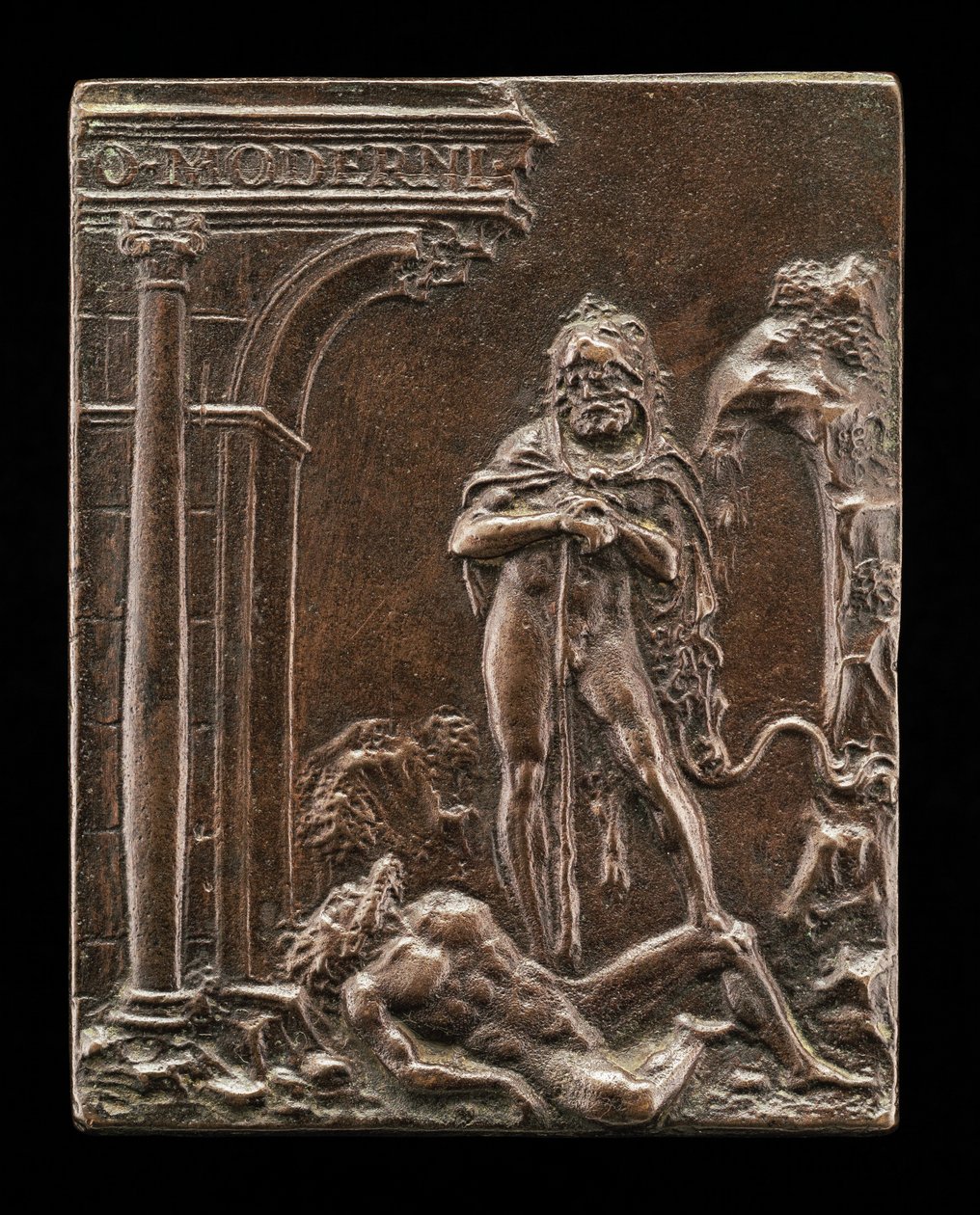 Herkules triumfujący nad Anteuszem, koniec XV - początek XVI wieku. autorstwa Moderno