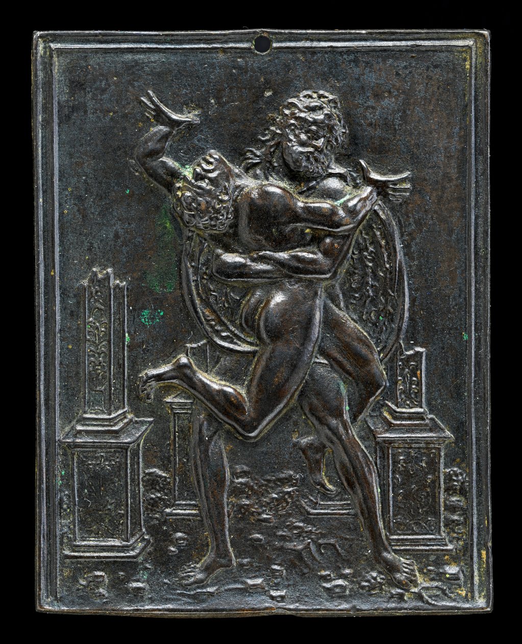 Herkules i Antaeus, koniec XV - początek XVI wieku. autorstwa Moderno