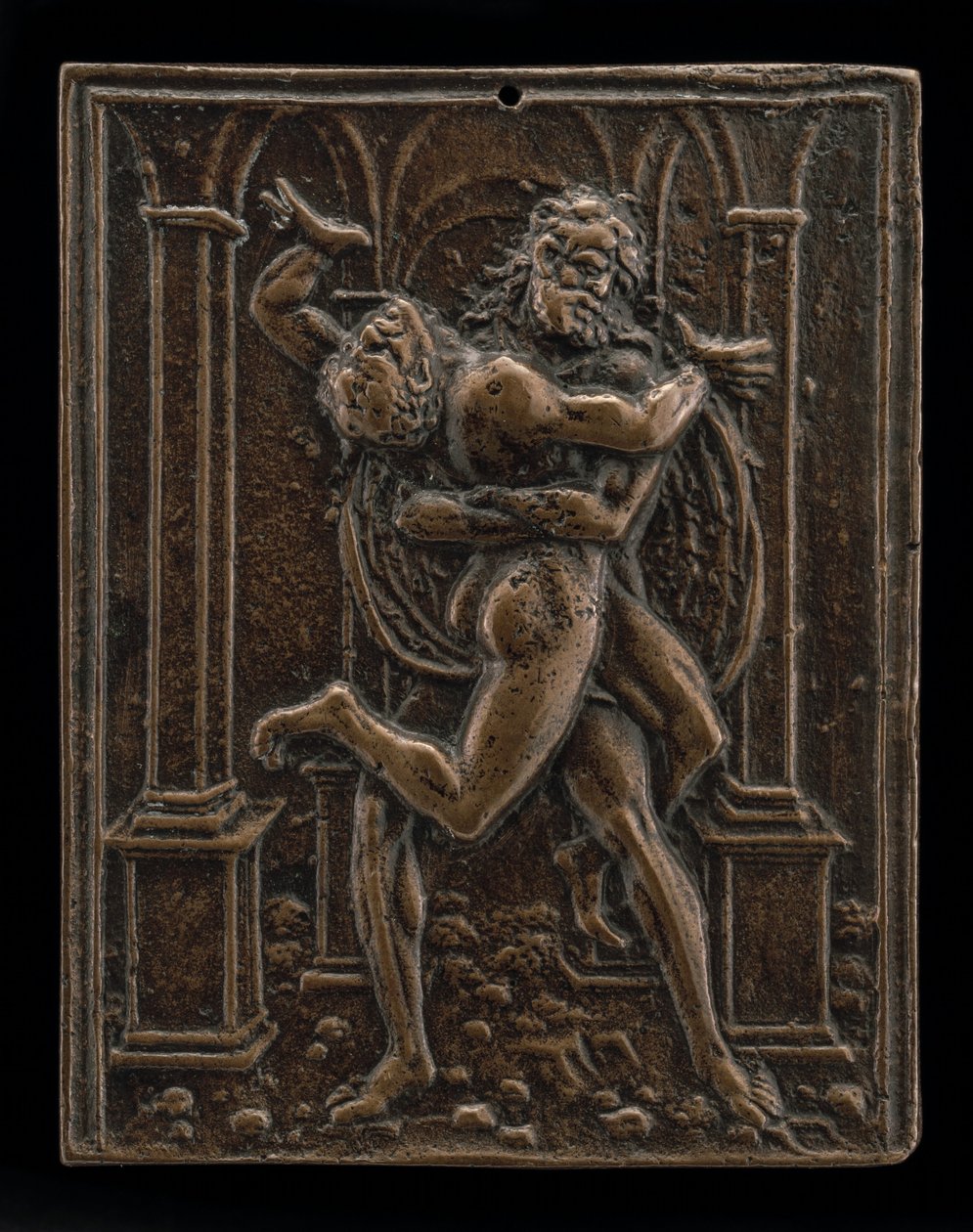 Herkules i Antaeus, koniec XV - początek XVI wieku. autorstwa Moderno