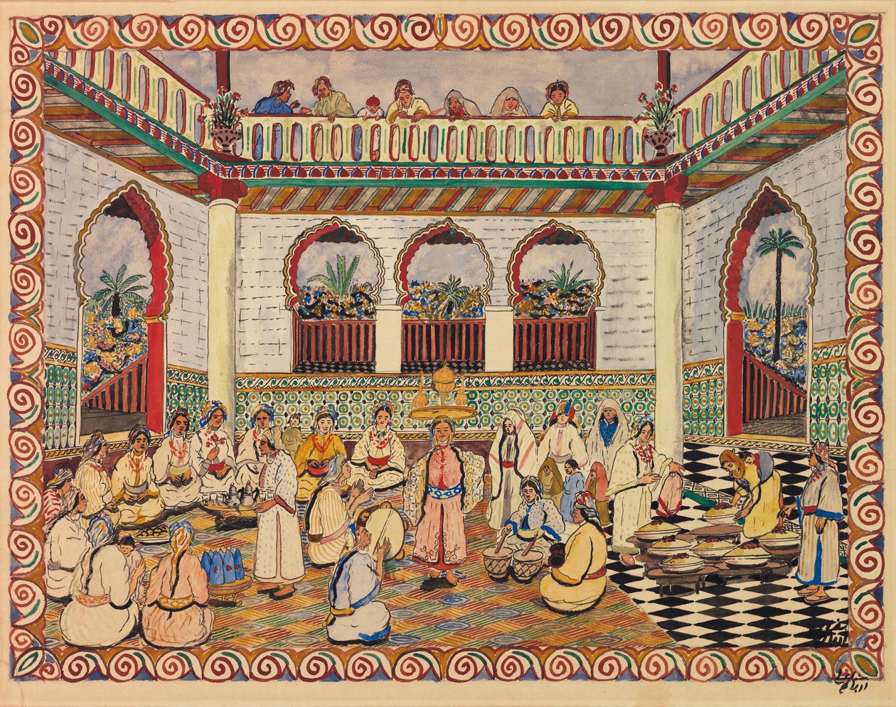 Scena festiwalowa autorstwa Mohammed Ben Ali Rbati