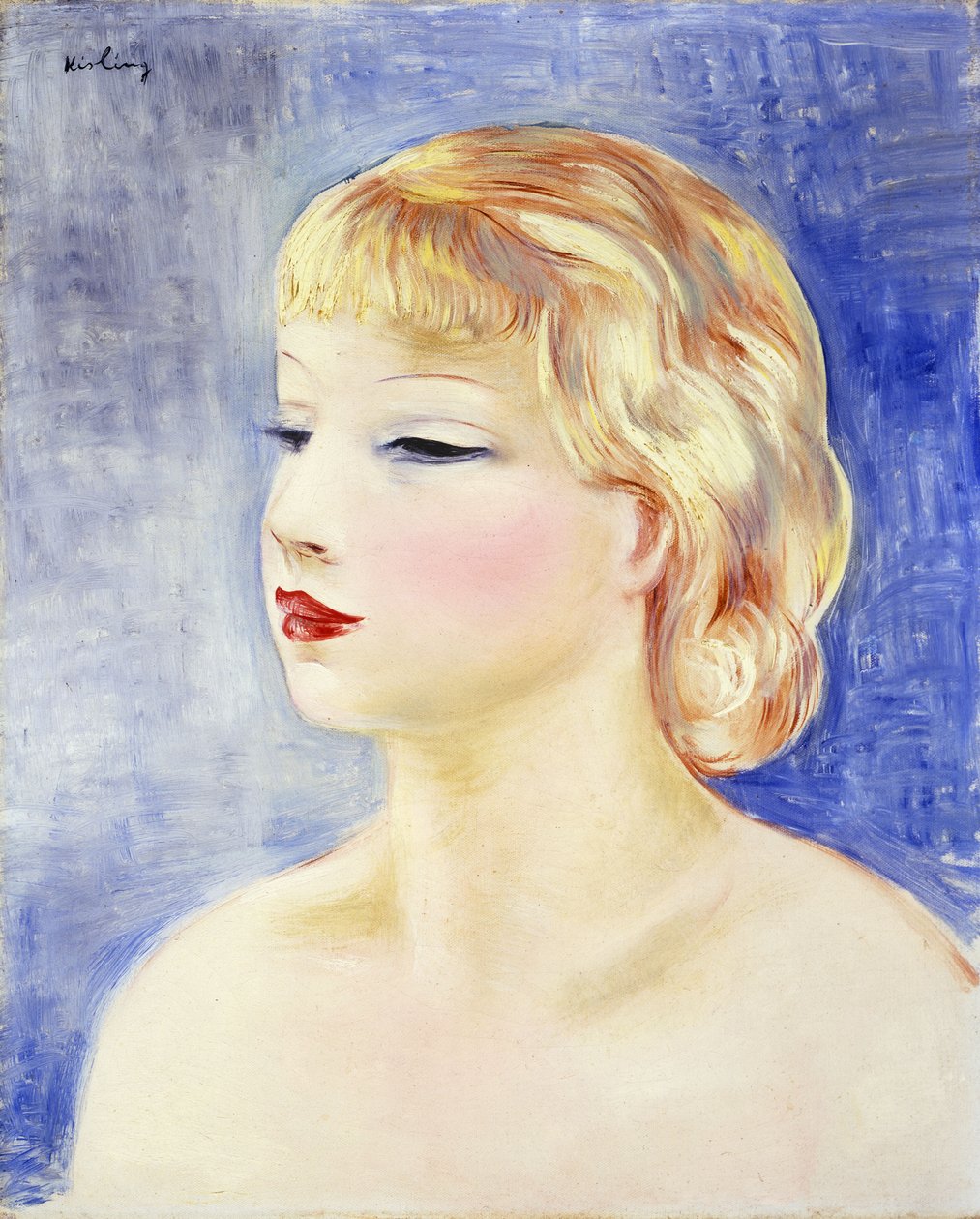 Blondynka; Femme Blonde autorstwa Moise Kisling