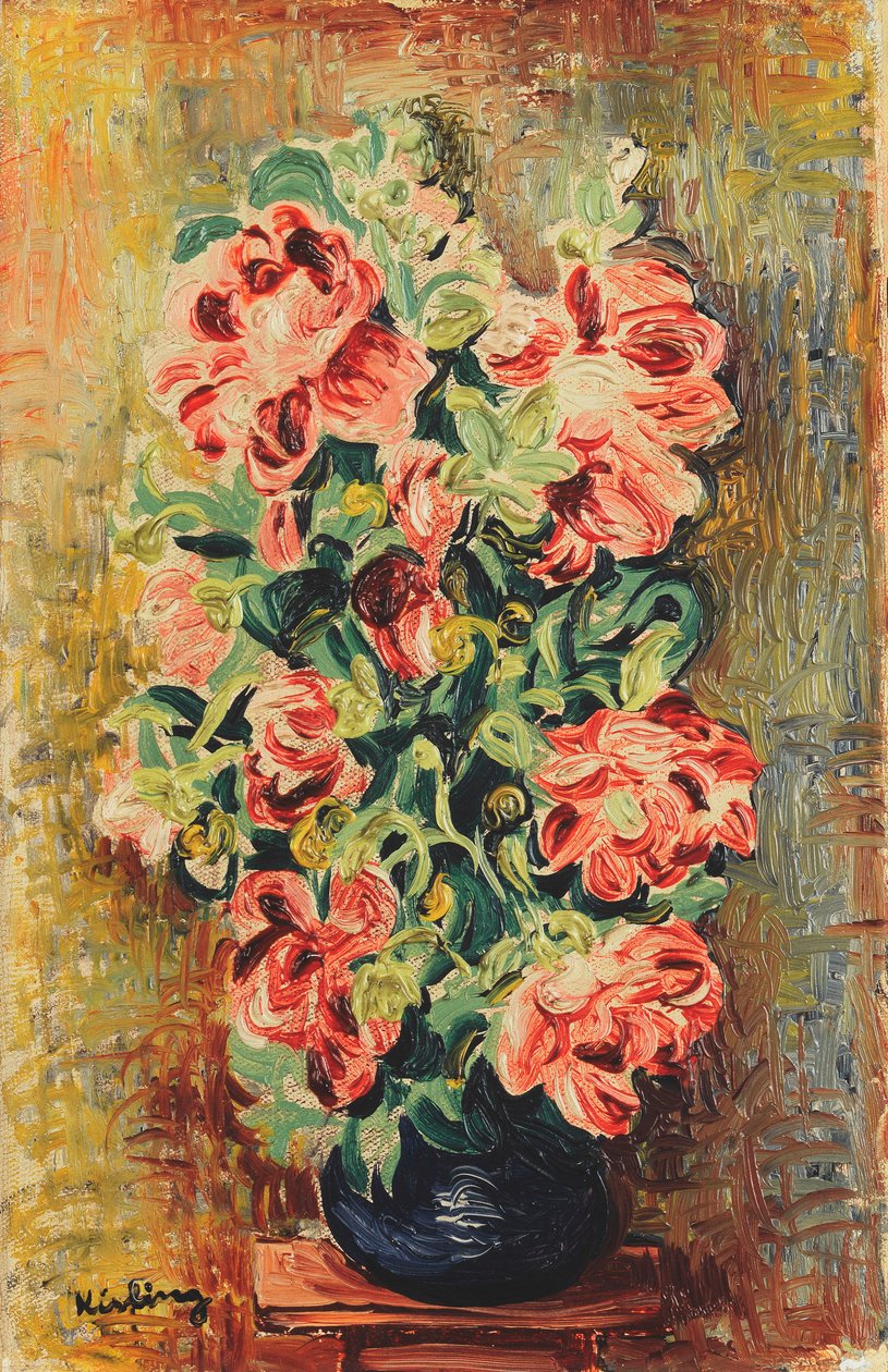 Bukiet piwonii; Le Bouquet de Pivoines, ok. 1930 (olej na płótnie) autorstwa Moise Kisling