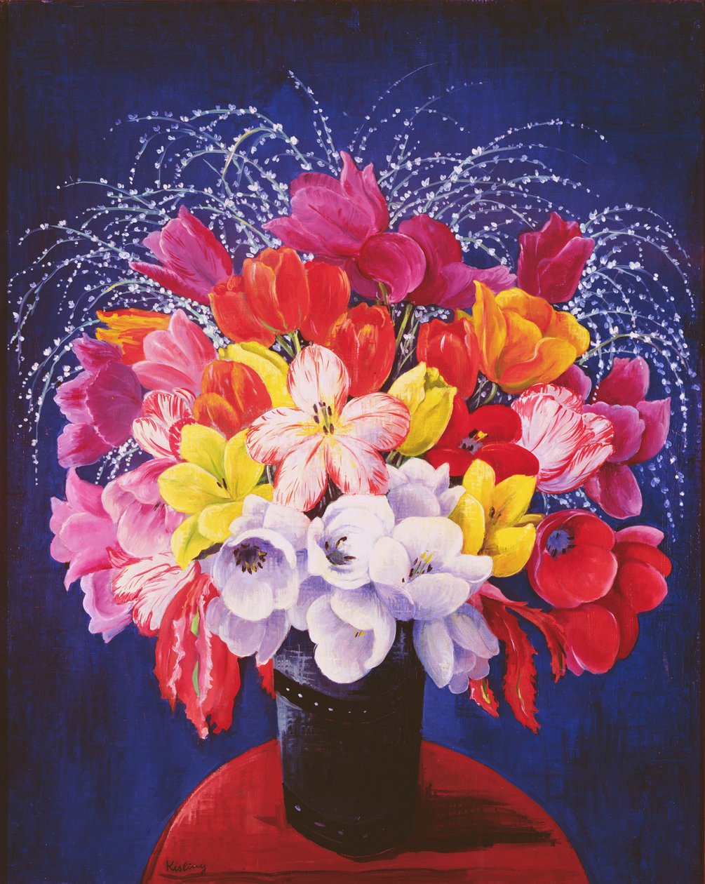 Bukiet tulipanów (olej na płótnie) autorstwa Moise Kisling