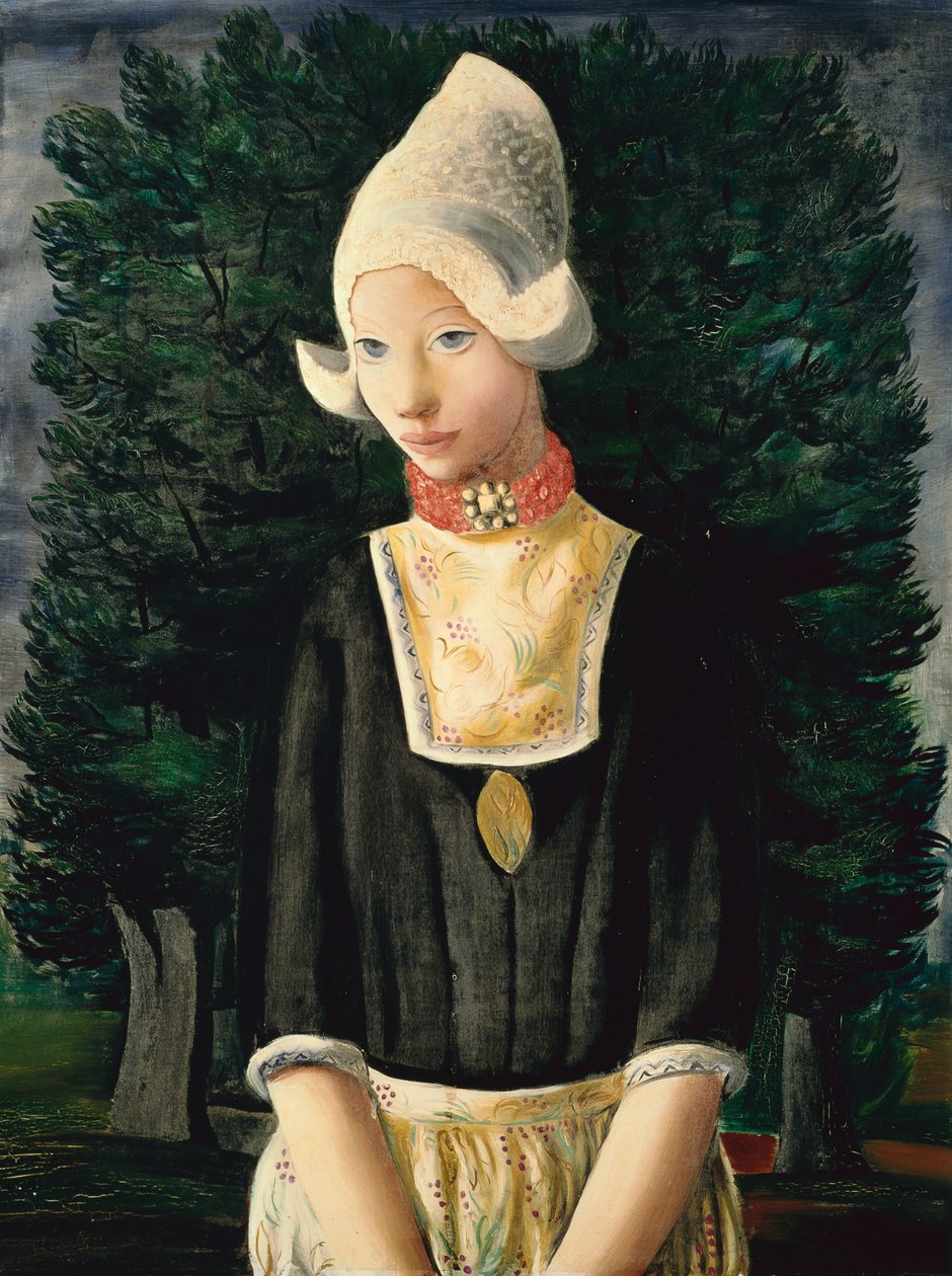 Holenderska kobieta (olej na płótnie) autorstwa Moise Kisling