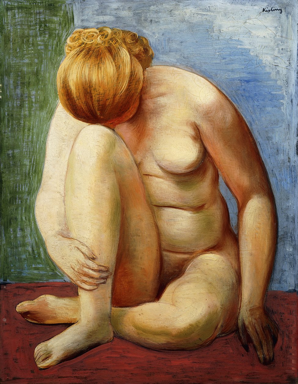 Naga kobieta siedząca; Femme Nue Assise autorstwa Moise Kisling
