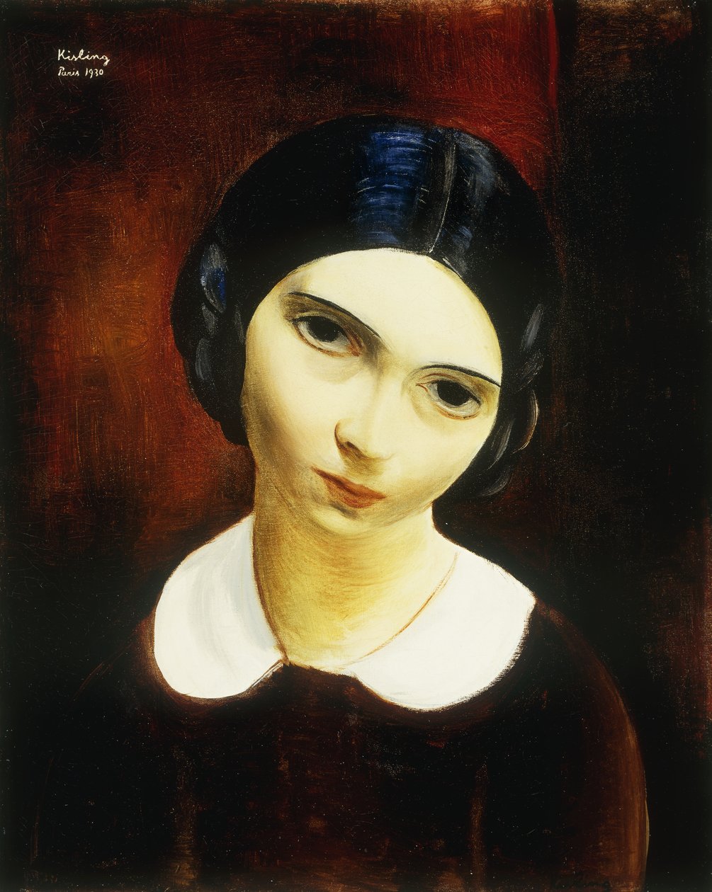 Portret młodej dziewczyny; Portrait de Jeune Femme autorstwa Moise Kisling