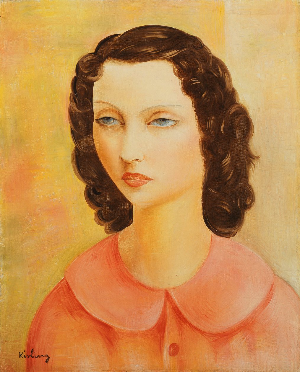Portret młodej dziewczyny; Moise Kisling (1891-1953) autorstwa Moise Kisling
