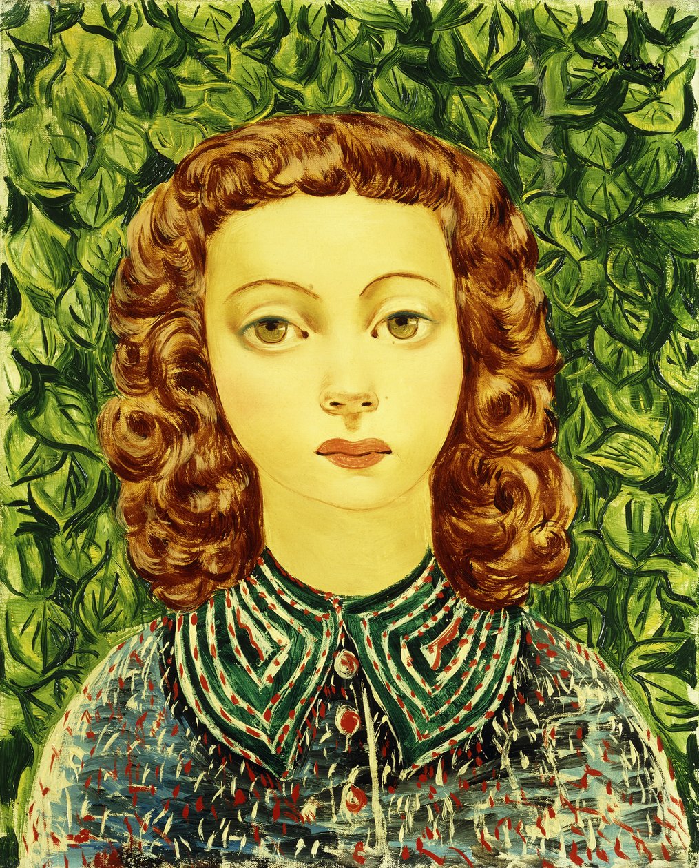 Portret młodej kobiety; Portrait de Jeune Femme autorstwa Moise Kisling