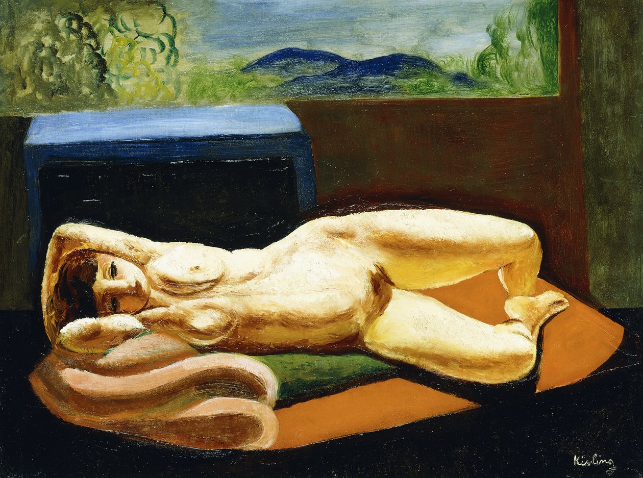 Leżący akt autorstwa Moise Kisling