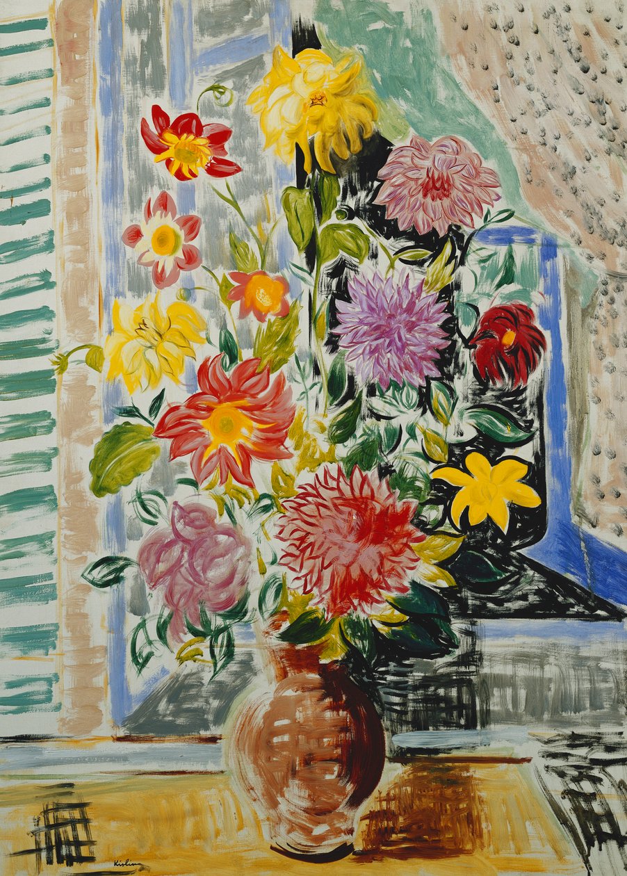 Wazon z kwiatami; Vase de Fleurs autorstwa Moise Kisling