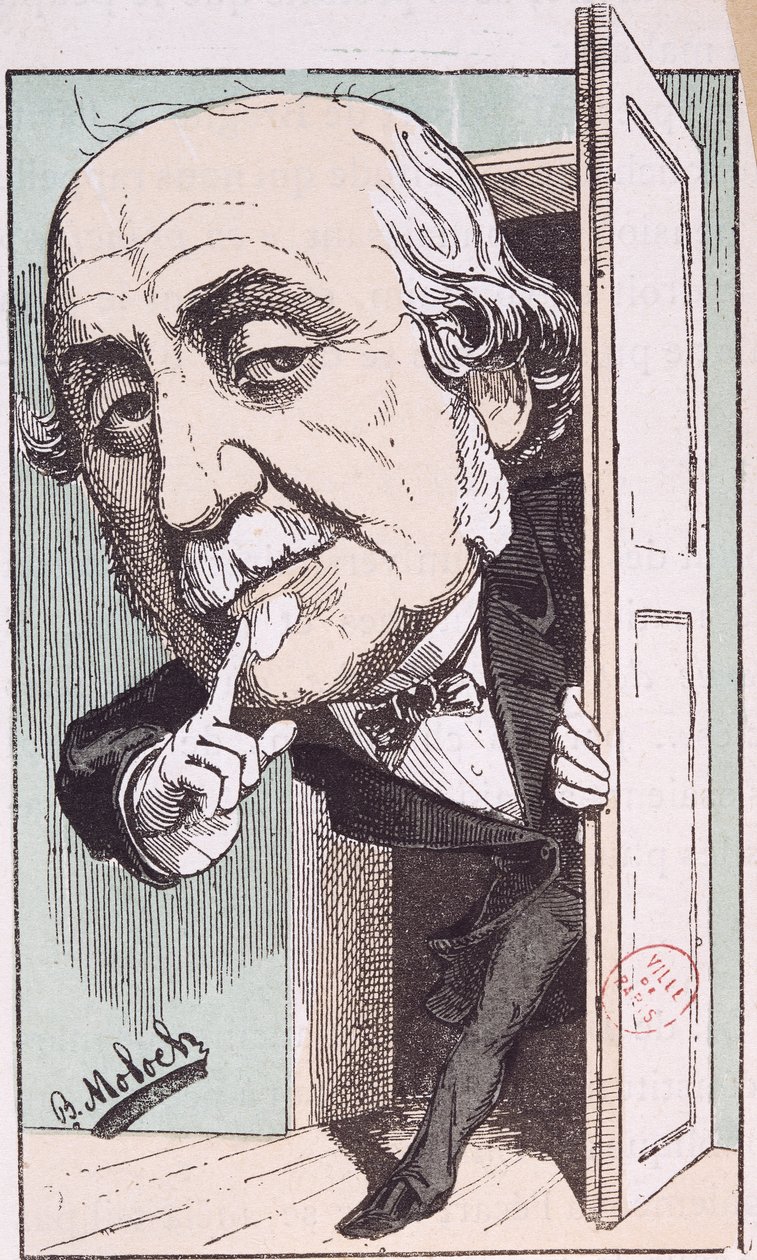 Karykatura Alberta, księcia de Broglie (1821-1901) autorstwa Moloch