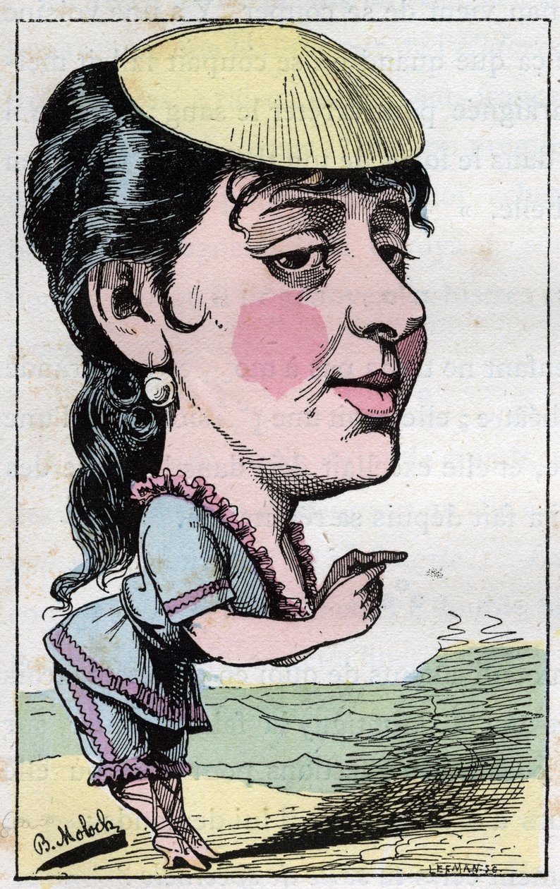 Anne Marie-Louise (Marie Louis) Damiens, znana jako Anna Judic, francuska komiczka autorstwa Moloch