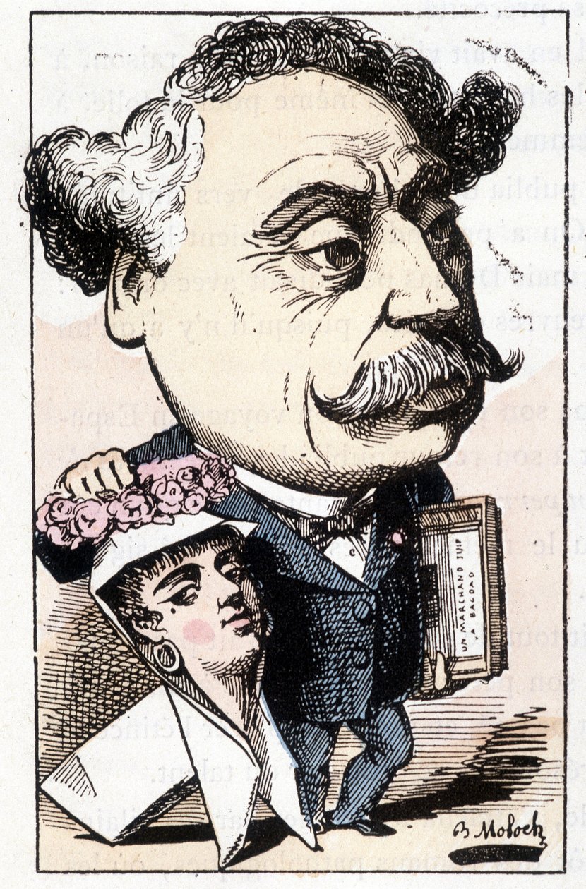 Karykatura Alexandre Dumas Fils, autorstwa Molocha autorstwa Moloch