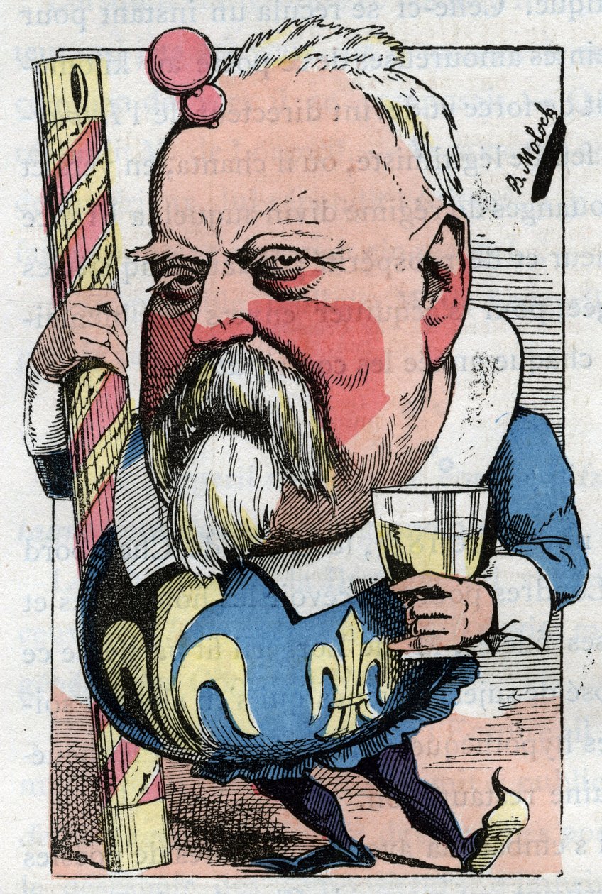Karykatura wicehrabiego de Lorgeril (Hippolyte Louis), francuskiego polityka. autorstwa Moloch