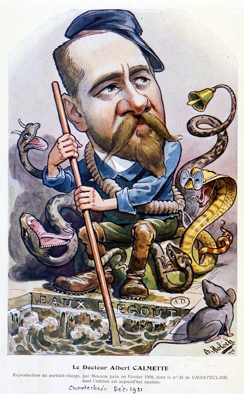 Dr Calmette - Karykatura Molocha, w „Chanteclair”, luty 1909 autorstwa Moloch