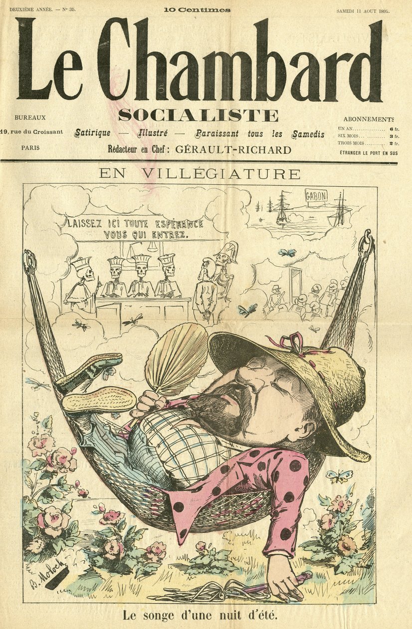 Ilustracja Molocha (1849-1909) na okładkę Le Chambard Socialiste autorstwa Moloch