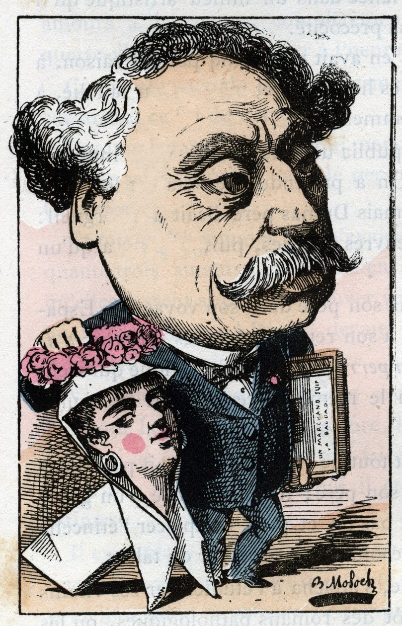 Portret Alexandre Dumas Jr. (1824-1895) francuskiego pisarza. autorstwa Moloch
