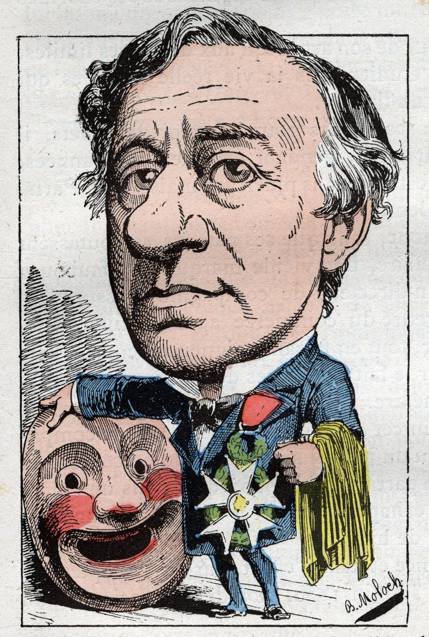 Portret francuskiego aktora Francois Jules Edmond Got (1822 - 1901) autorstwa Moloch