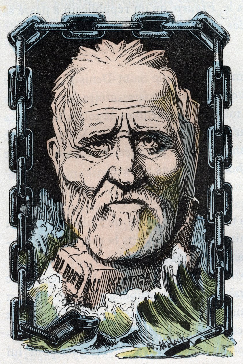 Portret Louis Auguste (Louis-Auguste) Blanqui (1805-1881), francuski teoretyk socjalistyczny i rewolucjonista. autorstwa Moloch