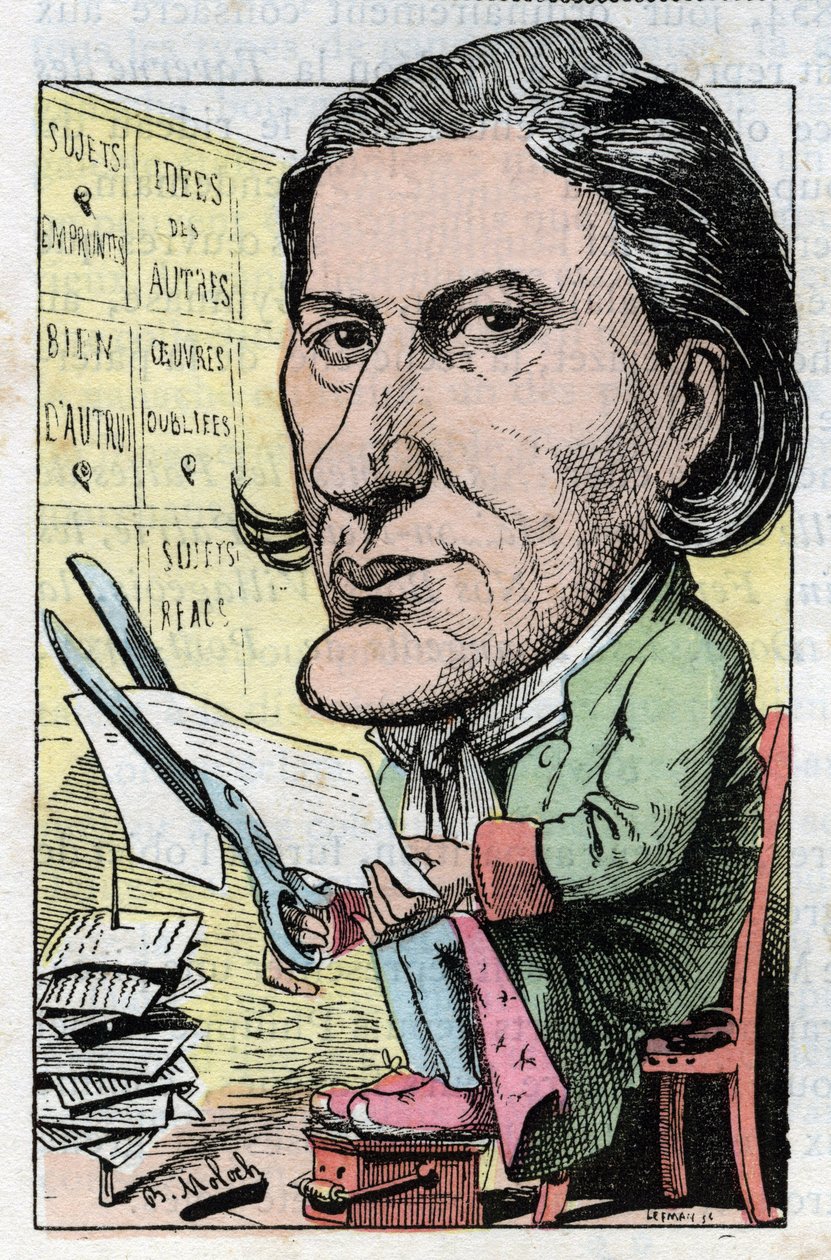 Portret wiktoriańskiego Sardou (1831-1908), francuskiego dramatopisarza autorstwa Moloch