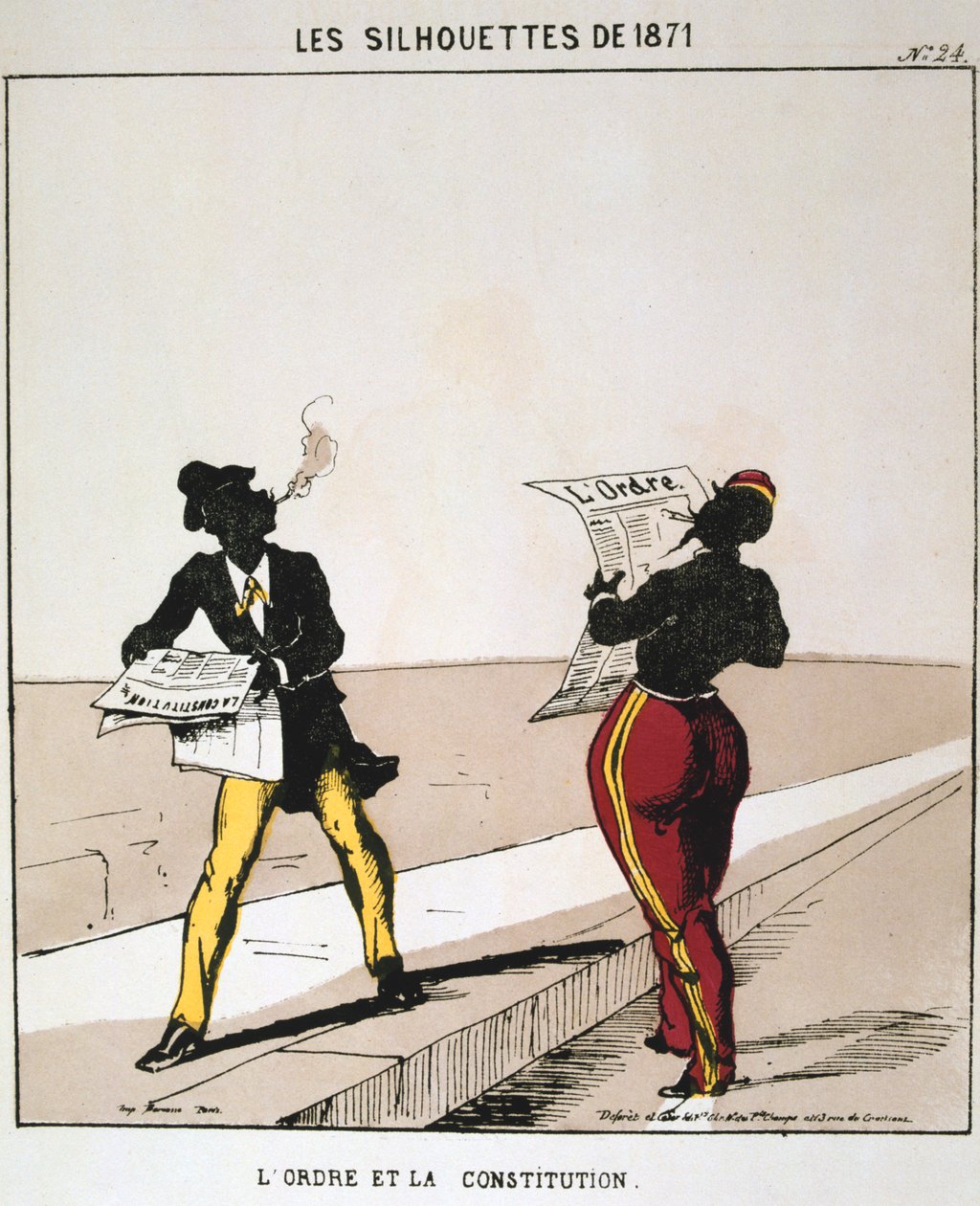 Zakon i Konstytucja, 1871. z serii Les Silhouettes de 1871. Komuna Paryska, 1871. autorstwa Moloch