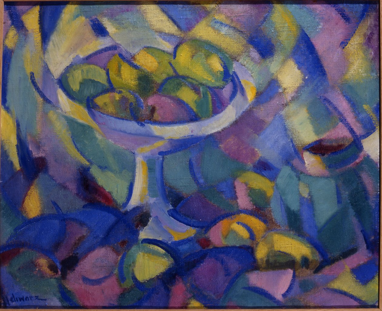 Martwa natura owocowa, ok. 1913-14 (olej na płótnie) autorstwa Mommie Schwarz